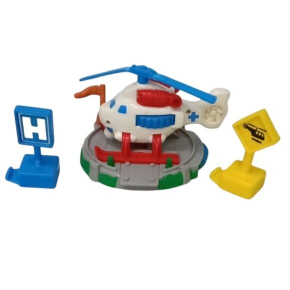 GeoTrax B4347 Whirly Bird Rescue Helicopter Rail & Road System 2003 - Picture 1 of 5
